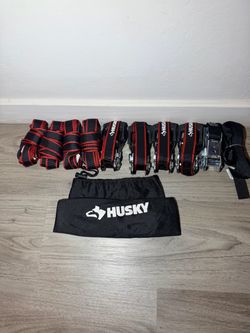 Husky Ratchet Tie-Down Straps Set
