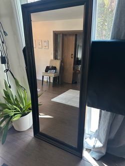 IKEA HEMNES Large Full-Length Mirror – Black Brown Wood Frame