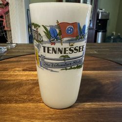 Vintage Federal Glass Milk Glass Tennessee Drinking Cup 