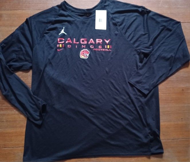 Mens Size 2XLARGE Dinos Football Canadian College University Jordan Shirt New  Black