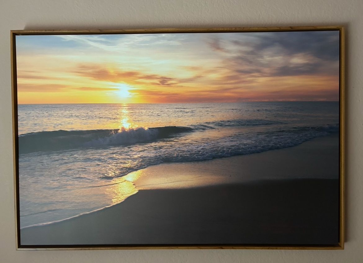 Beach Picture in Wood Frame