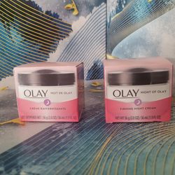 Olay night of Olay firming night cream 2.0 oz   qty of 2