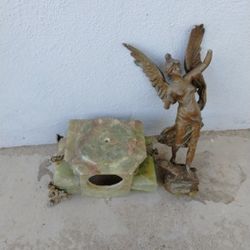 Jade And Bronze LA PAIX Statue