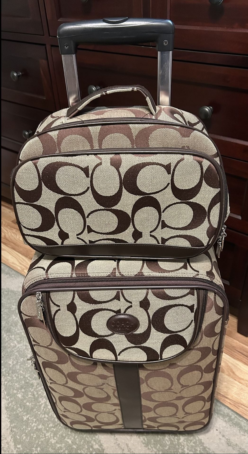 Coach Luggage and Overnight/Boarding Bag, 2 piece set