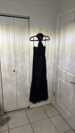 Black Halter Neck Formal Gown