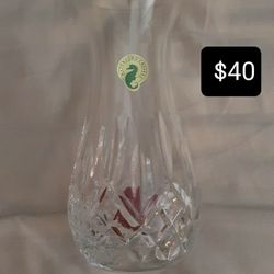Crystal Vase & Glass Fish Shaped Bowl 