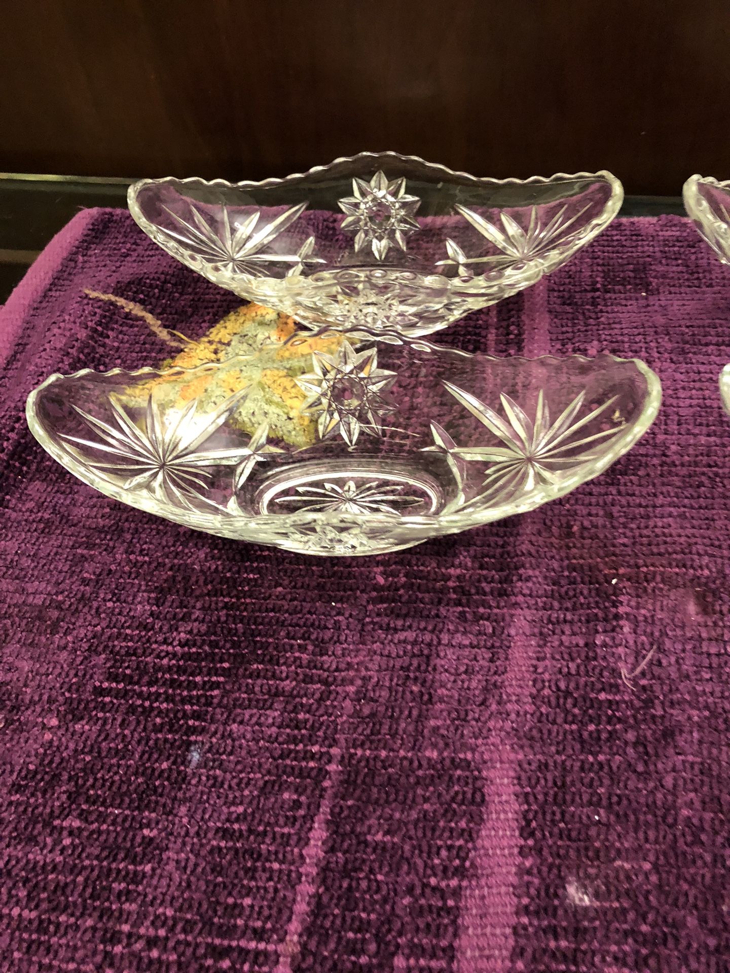 (Lot of 7) Vintage Star of David Banana Split Boat Bowls