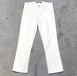 J BRAND Jeans Womens Mid Rise Straight Leg Stretch Denim Pants 29x26 White
