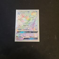 Primarina Gx 149/145 Sun & Moon Base Full Art Secret Rainbow Rare Pokemon Card