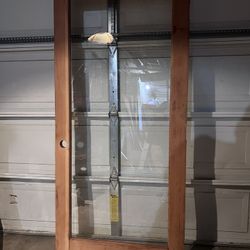 Wood Door With Glass 35 3/4 X 79
