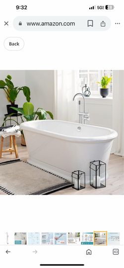 Brewst Contemporary Freestanding Polished Chrome Bathtub Filler Faucet and Handheld Shower Sh46