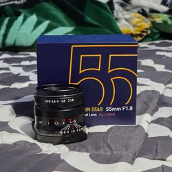 brightin star 55mm f1.8 full frame lens