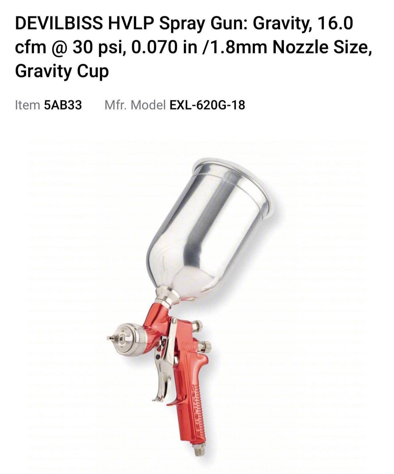 New DeVilBiss HVLP Spray Gun