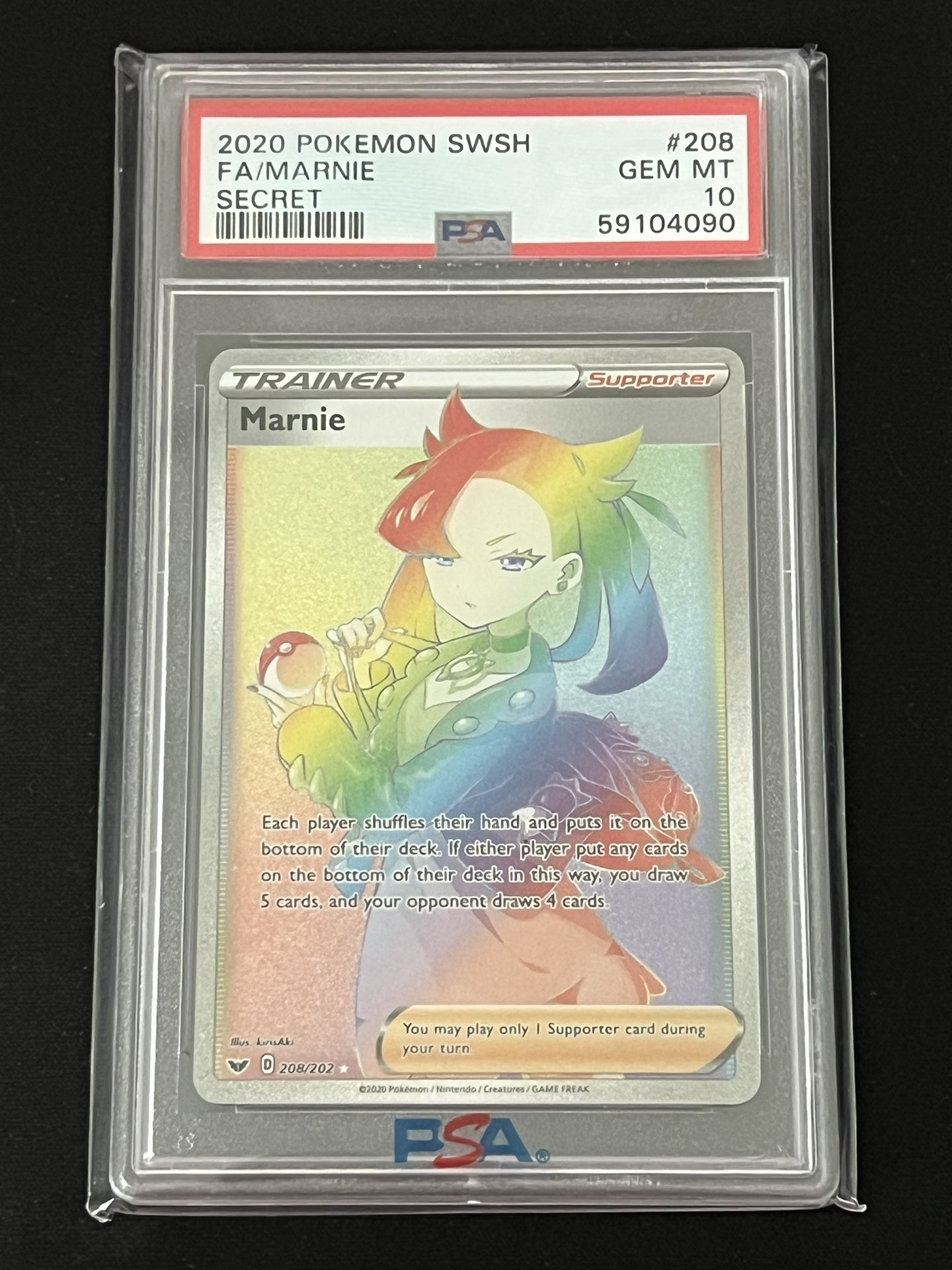 Pokémon Sword And Shield Marnie Secret PSA 10