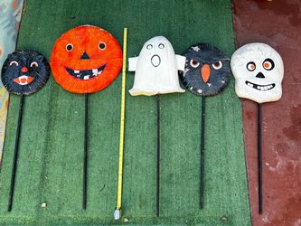 Vintage Halloween Paper Mache Posts