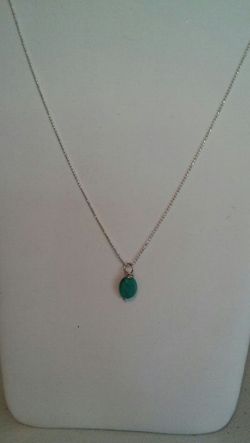 16" necklace with turquoise pendant