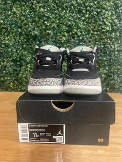 Jordan 3 Retro PS Pine Green Preschool Shoes Size 11C - Used With Box
