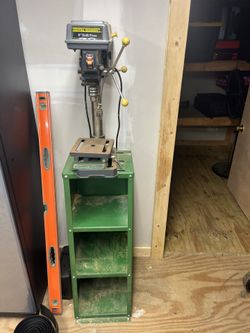 8 Inch Drill Press With Stand And Shelves
