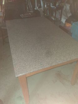 Granite table.