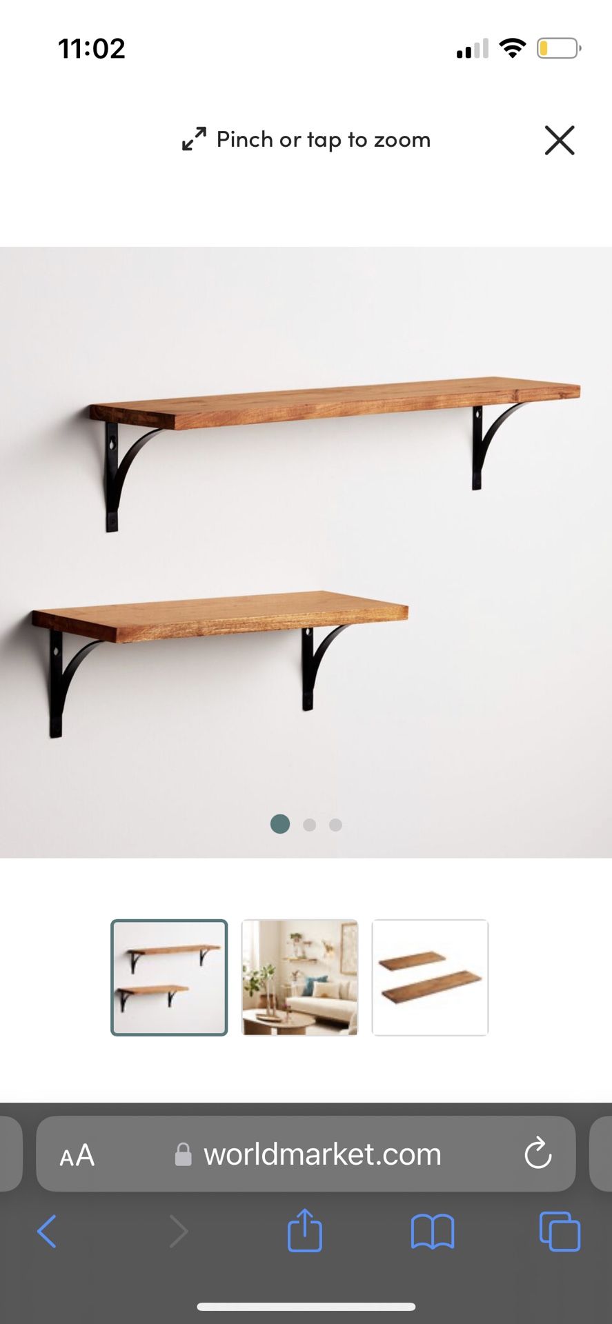 World Market Acacia Shelves