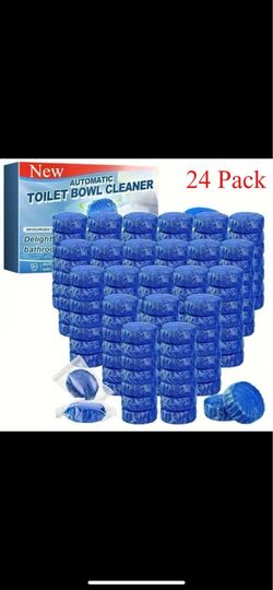 24 Pack Automatic Toilet Bowl Cleaner Tablets - Blue - New Sealed