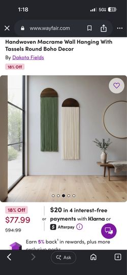 Macrame wall decor boho