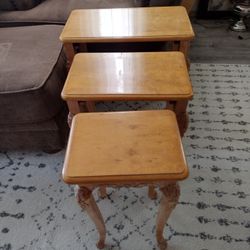 Beautiful Solid Wood Nesting Side/End Tables