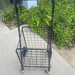 Utility Shopping Cart with Wheels. Shopping Cart Laundry Cart