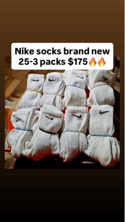 Nike socks new 25-3 packs all for $175