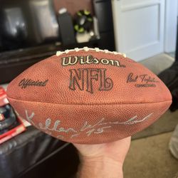 San Diego Chargers Kellen Winslow autographed mini football hall of fame miniature pigskin genuine leather miniature HOF Inscription