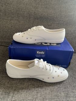 Keds Starlight White Leather Studded Sneakers – size 7