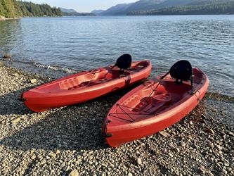 His & Hers Matching Red Tamarack 120 Kayaks