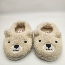 North Pole Trading Toddler Unisex Polar Bear Slip-on Slippers Size S/M, 8.5 Inch