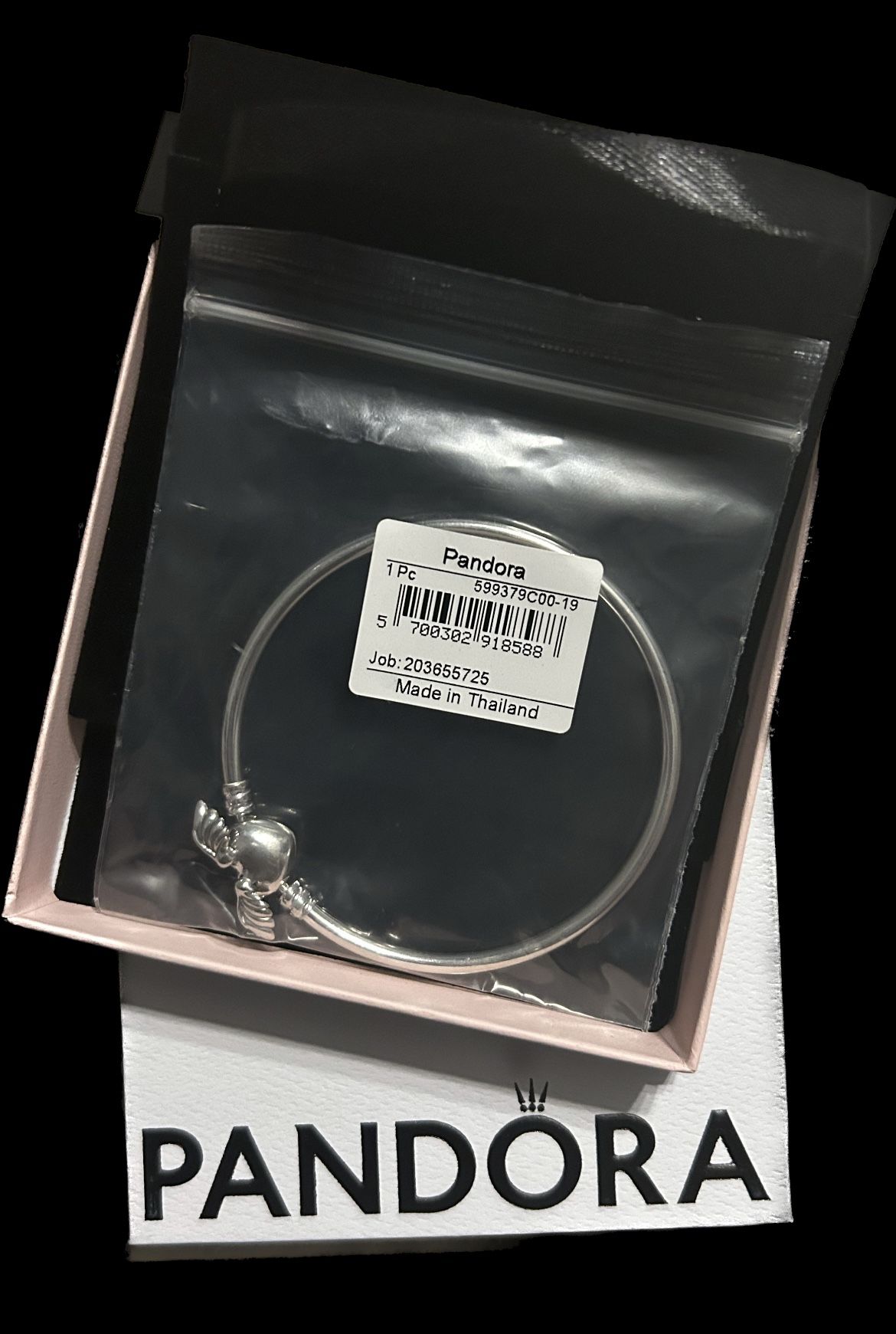 Pandora Winged Heart Bangle