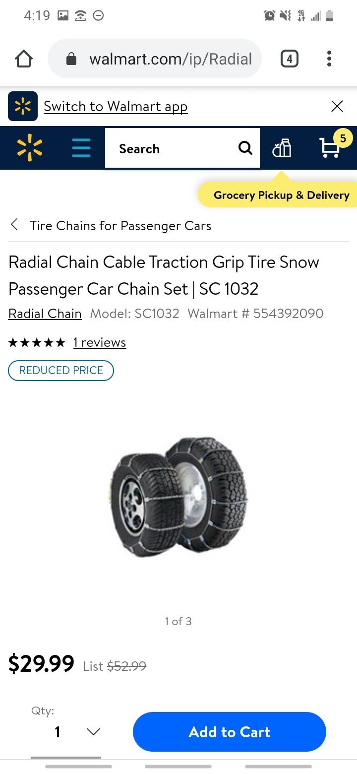 Radial Chain Cable Traction Grip Tire Snow Passenger Car Chain Set | SC 1032