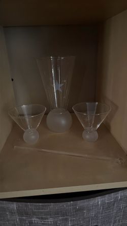 Glass Martini set