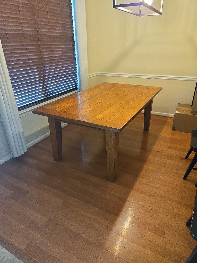 Wooden Table w/ 6 Wooden Chairs