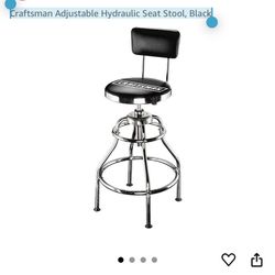Craftsman Adjustable Hydraulic Seat Stool, Black