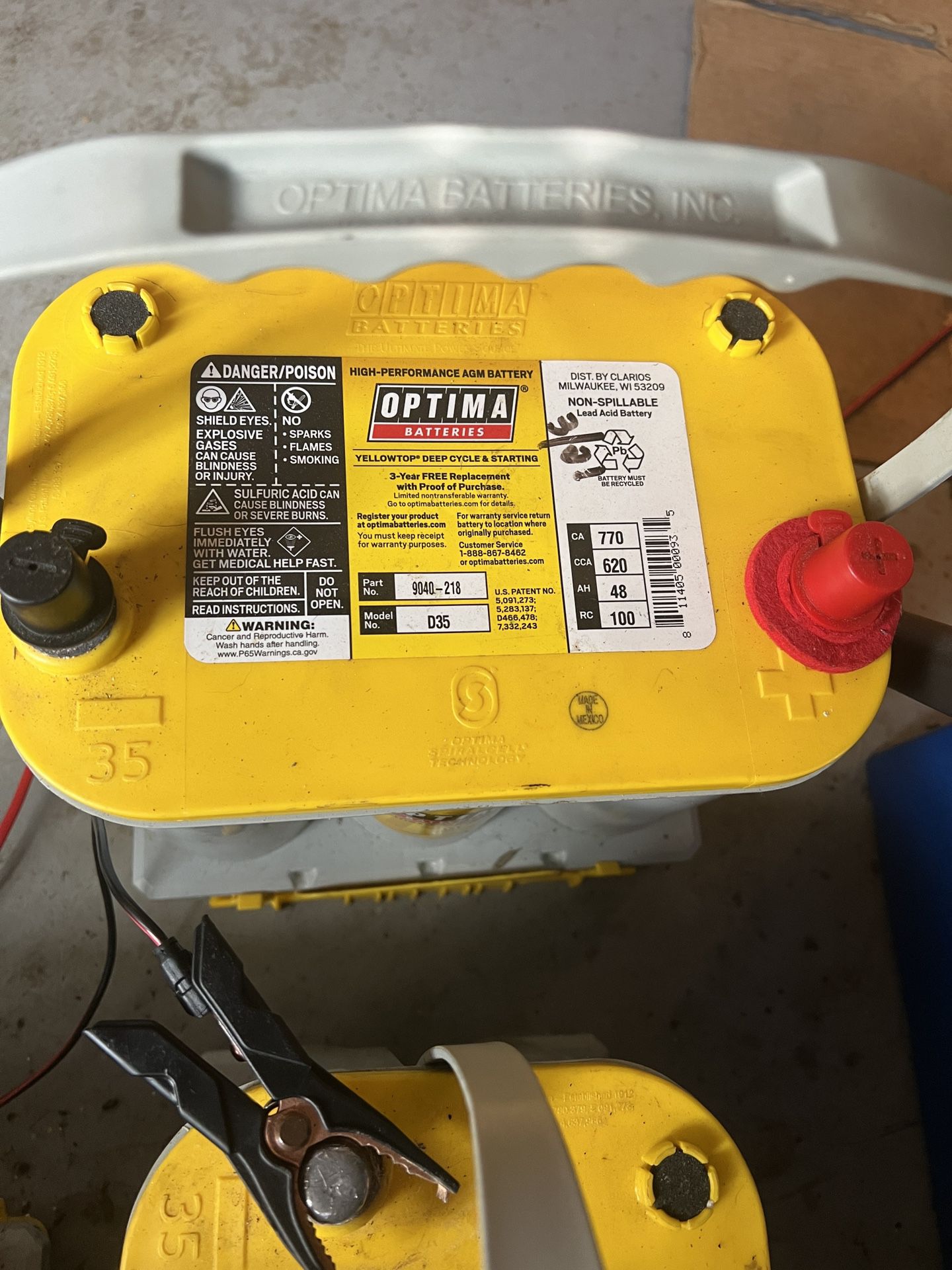 Optima Yellowtop batteries D35