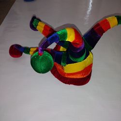 Rainbow Jester Hat With Size Adjuster.. Yes It's Available