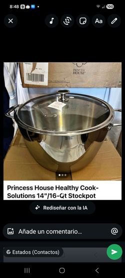 Olla de 16 quartos de la colleccion cook Solution princess house