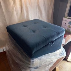 Dark Blue Ottoman Pedestal