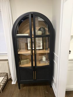 Storage Cabinet With Rattan Cabinet Doors