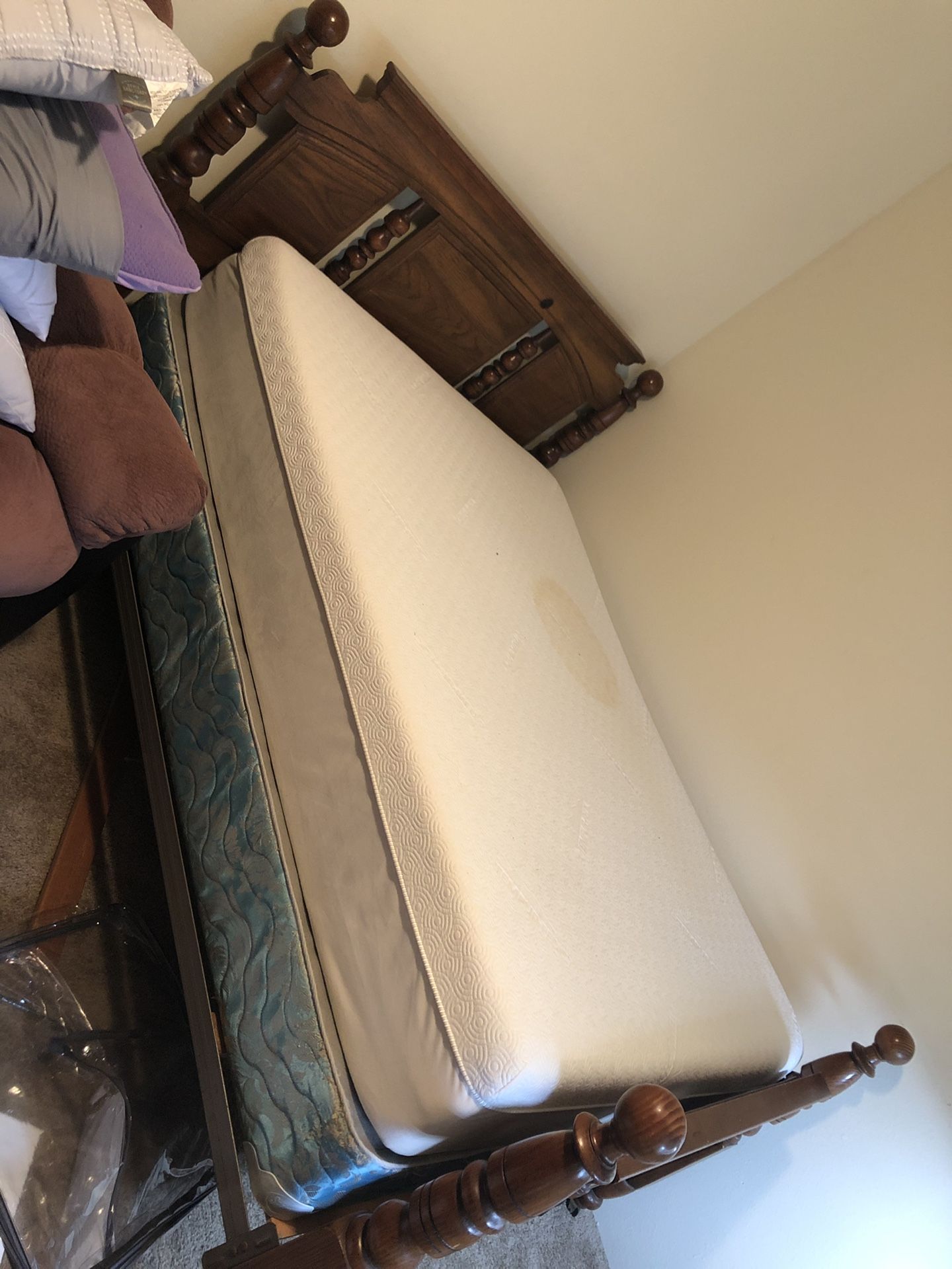 Full size bed frame.
