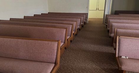 Pews benches for office or church buildings