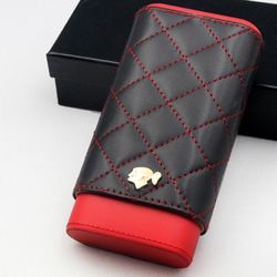 Cohiba Cedar Wood Lined Adjustable 3 Ct Travel Case