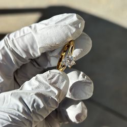 1carat Moissanite  Solitaire Ring 