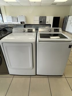 SAMSUNG SET WASHER AND DRYER WHITE