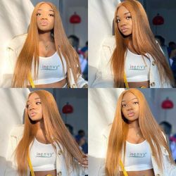 “Honey” Ginger Blonde Straight Wig 