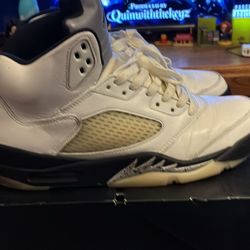 Reverse Metallic White 5s Size 12 $120